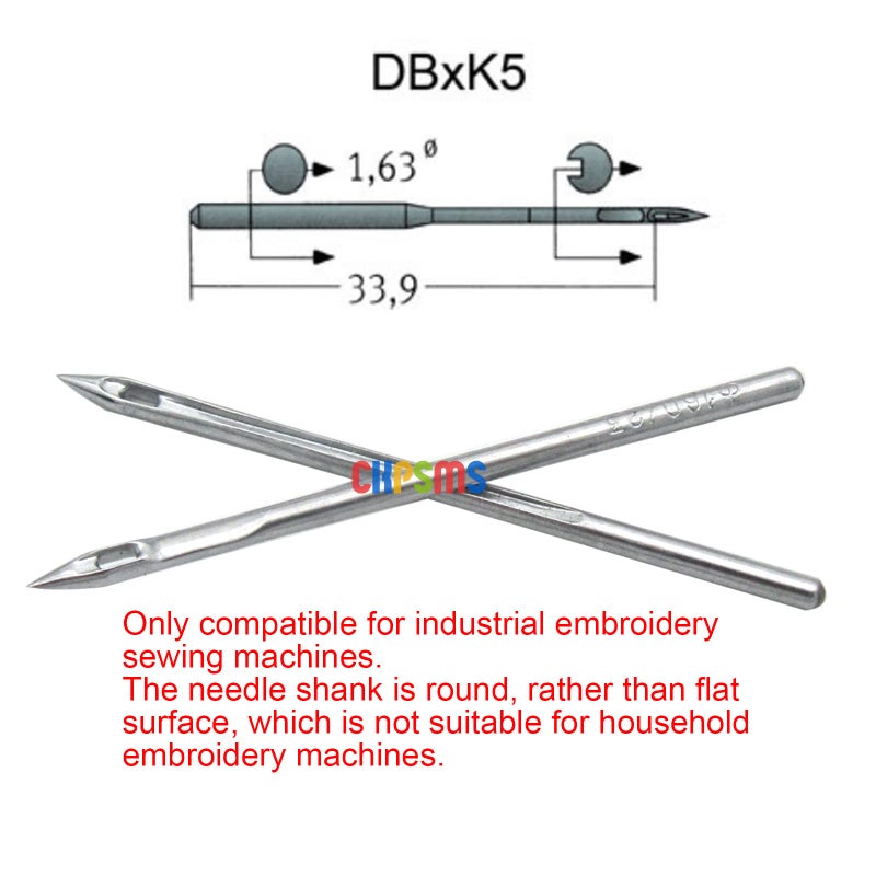 ckpsms Organ Needle - 100 Organ DBXK5 Ball Point Needles Compatible with/Replacement for Tajima Brand Barudan Brand SWF Brand Industrial Embroidery Machines (75/11) - Image 3